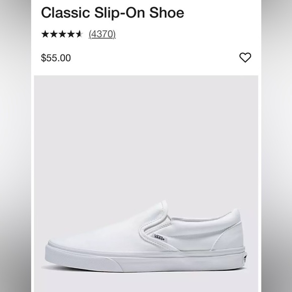 Vans Shoes - Vans Classic Slip-On in True White